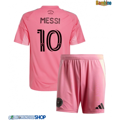 Maglie da calcio Inter Miami Lionel Messi #10 Prima Maglia Bambino 2025-26 Manica Corta + Pantaloni corti)